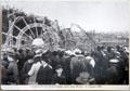 Photo of burned Zeppelin airship at Echterdingen on Aug. 5, 1908 at Deutsches Museum. Munich, Germany.
