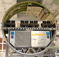 Cross section of jumbo jet passenger & cargo compartments at Deutsches Museum. Munich, Germany.