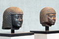 Portrait heads of priest & man at Museum Ägyptischer Kunst. Munich, Germany.