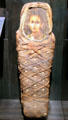 Mummy with portrait of child from Hawara at Museum Ägyptischer Kunst. Munich, Germany.