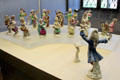 Meissen porcelain monkey orchestra by Johann Joachim Kaendler &/or Peter Reinicke at Meissen porcelain museum at Lustheim Palace. Munich, Germany.