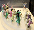 Meissen porcelain monkey orchestra by Johann Joachim Kaendler &/or Peter Reinicke at Meissen porcelain museum at Lustheim Palace. Munich, Germany.