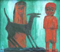 Animal & Figures painting by Emil Nolde at Pinakothek der Moderne. Munich, Germany.
