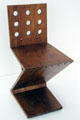 Zig-Zag Chair by Gerrit Thomas Rietveld for Gerard van de Groenekan of Utrecht, NL at Pinakothek der Moderne. Munich, Germany