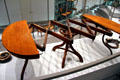 Expanding dining table with accordion-like mechanism by Thonet Brothers of Vienna at Pinakothek der Moderne. Munich, Germany.