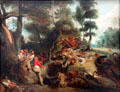 Boar Hunt painting after Rubens by Eugène Delacroix at Neue Pinakothek. Munich, Germany.