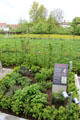 Restored monastery garden on land once owned by Welser family at Fugger und Welser Erlebnismuseum. Augsburg, Germany.