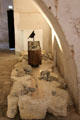 Model of early mining operation with cart & primitive track at Fugger und Welser Erlebnismuseum. Augsburg, Germany.