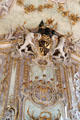 Rococo gilded & plaster ornamentation in ballroom in Municipal Art Gallery at Schaezler Palace. Augsburg, Germany.
