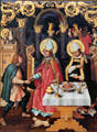 Sts. Ulrich & Conrad painting one of four panels by Hans Holbein Elder in Municipal Art Gallery at Schaezler Palace. Augsburg, Germany.