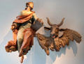 Symbols of Evangelists St Matthias & St Luke statues by Ignaz Günther from Munich at Maximilian Museum. Augsburg, Germany.