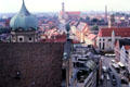 View from Perlach bell tower along Maximilianstraße. Augsburg, Germany.
