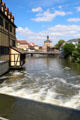 Regnitz canal in old town Bamberg. Bamberg, Germany.