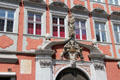 Baroque mansion portal in old town Bamberg. Bamberg, Germany.