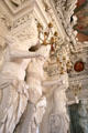 Atlas-like figures support Hall of Giants with stuccowork by Carlo Domenico & Bartolomeo Luchese at Ehrenburg Palace. Coburg, Germany.
