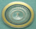 Glass bowl with gold trim from Venice at Germanisches Nationalmuseum. Nuremberg, Germany.
