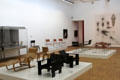 Collection of modern chairs at Germanisches Nationalmuseum. Nuremberg, Germany.