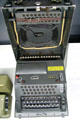 NEMA encryption machine by Zellweger A.G. of Uster, Switzerland, based on Enigma Machine but with one more cylinder at Museum of Communications in Nuremberg Transport Museum. Nuremberg, Germany.