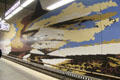 Nuremberg U-Bahn subway station art. Nuremberg, Germany