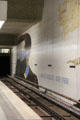 Nuremberg U-Bahn subway station art. Nuremberg, Germany.