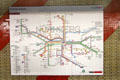 Nuremberg U-Bahn subway VAG map. Nuremberg, Germany.