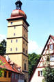 Segringer Tor rebuilt after earlier tower collapsed after being besieged by Swedish troops. Dinkelsbühl, Germany.
