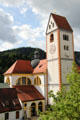 Finial atop clock tower of Basilica St Mang. Füssen, Germany