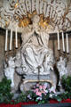St Magnus of Füssen with dragon shrine at Basilica St Mang. Füssen, Germany.
