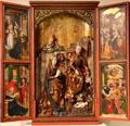 Life of Virgin Mary including Nativity altar carving from Buxheim Kloster by unknown at Ulmer Museum. Ulm, Germany.