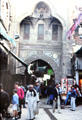 Market with decorated archway in Cairo. Egypt.