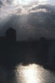 Cloud formations over Nile River in Cairo. Egypt.