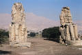 Colossi of Memmon depicting Pharaoh Amenhotep III in Thebes. Egypt.