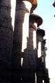 Carved columns of Great Hypostyle Hall at Temple of Karnak. Egypt.
