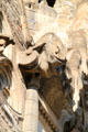 Gaudí designed lizard on Nativity Facade at Sagrada Familia. Barcelona, Spain.