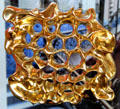 Honeycomb grill designed by Antoni Gaudí at Sagrada Familia. Barcelona, Spain.
