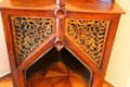 Detail of corner fireplace designed for Casa Vicens in Alella by Antoni Gaudí at Gaudi House Museum in Parc Güell. Barcelona, Spain.