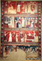 Scenes from life of St Nicholas fresco by Second Master of Bierge at Museu Nacional d'Art de Catalunya. Barcelona, Spain.