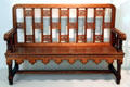 Modernista bench from Casa Amatller in Barcelona by Josep Puig i Cadafalch at Museu Nacional d'Art de Catalunya. Barcelona, Spain