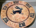 Paterna/Manises plate with hare at Ceramics Museum of Barcelona. Barcelona, Spain.