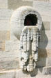 Window frame carved in shape of solidified salt at Saline Royale. Arc-et-Senans, France.