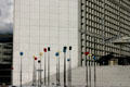 Signaux sculpture by Panayotis Vassilakis at La Grande Arche at La Défense. Paris, France