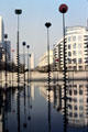 Signaux sculpture by Panayotis Vassilakis at La Grande Arche at La Défense. Paris, France.