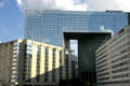 Pacific tower arch over residential buildings at La Défense. Paris, France.