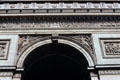 Angels blowing trumpets on Arc du Triomphe. Paris, France.