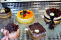 Elaborate cakes in Paris bakery. Paris, France