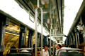 RATP metro train interior. Paris, France.