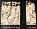 Cain & Abel bone carvings by Embriachi workshop in Florence then Venice at Museum of Decorative Arts at Museum of Decorative Arts. Paris, France
