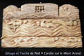 Noah's flood bone carvings by Embriachi workshop in Florence then Venice at Museum of Decorative Arts at Museum of Decorative Arts. Paris, France