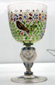 Venetian glass footed cup at Museum of Decorative Arts. Paris, France.