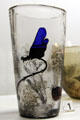 Dragonfly & butterfly glass vase by Émile Gallé at Museum of Decorative Arts. Paris, France.